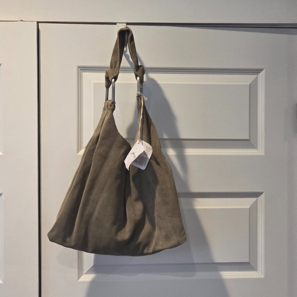 NWT: Free People Bobbi Slouch Suede Tote Bag - Picture 4 of 8
